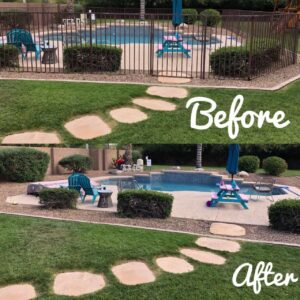 Pool Fence Removal Before & After
